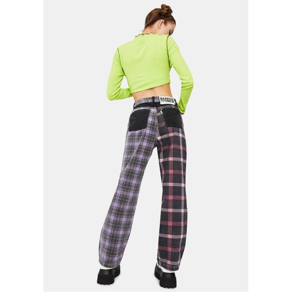 The Ragged Priest Jekyl Mix Check Dad Jeans - Picture 3 of 10